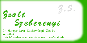 zsolt szeberenyi business card