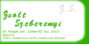 zsolt szeberenyi business card